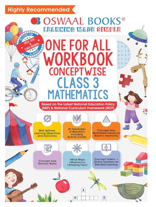 Oswaal One For All Workbook, Class-3, Mathematics